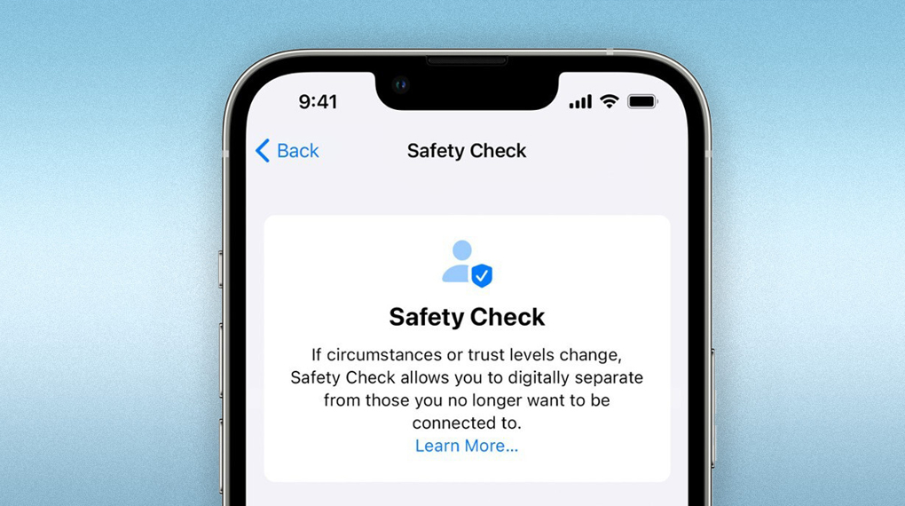 Tính năng Safety Check - iPhone 14